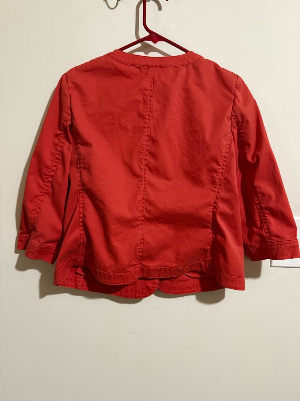 Talbots Red Ruffle-Front Women's Blazer - Picture 2 of 3